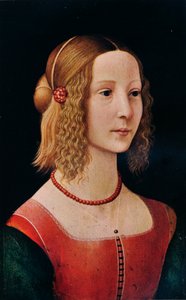 Portræt af en pige, 1490 1930 af Workshop of Domenico Ghirlandaio