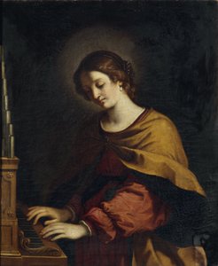 Saint Cecilia som organist af Workshop of Guercino