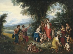 Allegori om sommeren af Workshop of Jan Brueghel the Elder