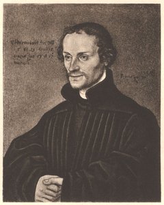 Philipp Melanchthon (1497-1560) af workshop of Lucas Cranach the Elder
