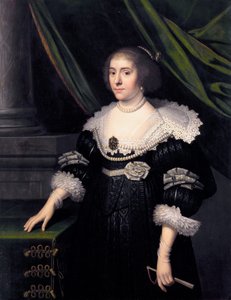 Prinsesse Amalia af Solms, hustru til Frederik Henrik af Oranien af Workshop of Michiel van Mierevelt