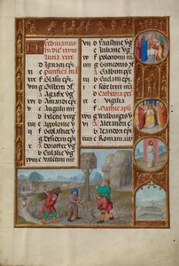 Arbejde i en vingård; Stjernetegn for Fiskene af Workshop of the Master of James IV of Scotland