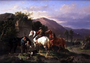 Watering the Horses (olie på lærred)