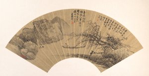 Landskab, dateret 1894. af Wu Guxiang
