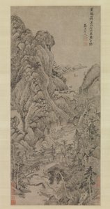 Rejsende blandt vandløb og bjerge, sandsynligvis 1670