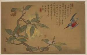 Fugl, frugt og blomster