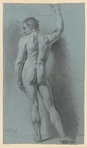 Stående mandlig nøgenfigur, set bagfra (1. præmie 1774)