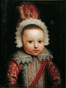 Portræt af et spædbarn (olie på panel)