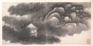 Landscapes of the Twelve Months, ca. 1685 (album med tolv maleriblade; blæk på papir) af Xian Gong