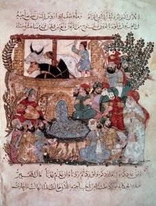 Den vandrende navigatør Abu Zayd (Abu Zayd, Abu Zayd) Den vandrende navigatør Abu Zayd (Abu Zayd, Abu Zayd) oplyst af Yahya Mahmud al-Wasiti (al-Wasiti) i 1237, af Yahya ibn Mahmud Al Wasiti