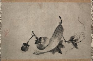 Agurker og aubergine, 1500-tallet. af Yamada Doan
