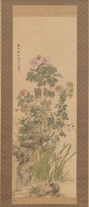Efterårsblomster, 1843. af Yamamoto Baiitsu