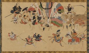 Gadebillede under en festival, ca. 1750-70. af Yamamoto Fujinobu