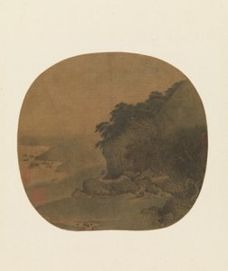 Eremitage ved en fyrretræsklædt Bluff, anden halvdel af det 12. århundrede. af Yan Ciyu