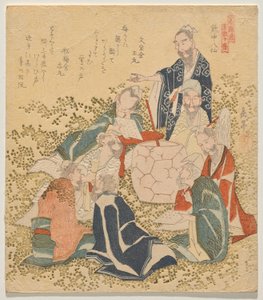 Eight Drunken Immortals (Inch? hassen), fra serien Ten Famous Numbers (Meis? j?ban) af Yashima Gakutei