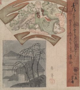 Tao Yuanming og hytten af Three Willows af Yashima Gakutei