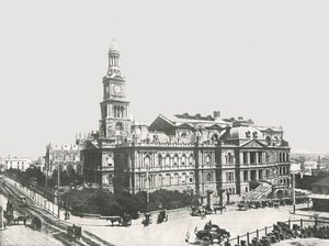 Det nye rådhus, Sydney, Australien, 1895.