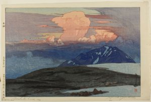 Goshiki-bjergene (Goshikihara), fra serien "Twelve Scenes of Japanese Alps (Nihon arupusu junidai no uchi)" af Yoshida Hiroshi