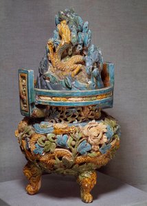 Kinesisk kunst: brænderparfumer i terracotta. Yuan-dynastiets periode. 1271-1368. af Yuan Dynasty Chinese School