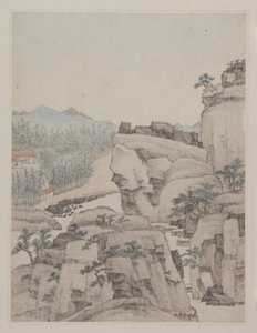 Landskaber, dateret 1668 (album med otte malerier; blæk og farve på papir) af Yuncong Xiao