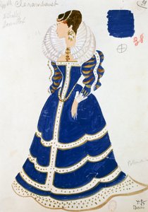 Polsk dame, kostumeskitse af Yves Bonnat