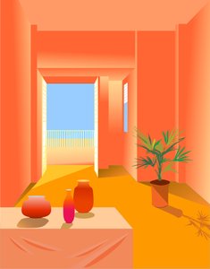 Interiors 1, 2020 (digital) af Sabina Nedelcheva Williams
