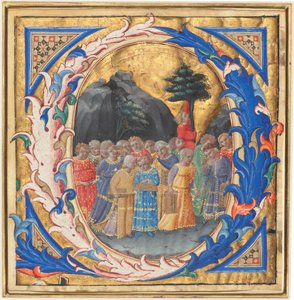 Indledende Q med en procession af børn af Zanobi Strozzi