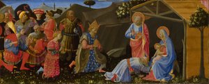 Magiernes tilbedelse, ca. 1433-1434 af Zanobi Strozzi