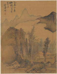 Landskab i stil med Chao Yuan