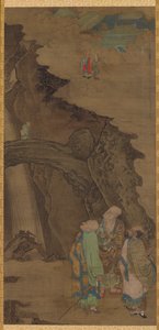 Klippebroen ved Mount Tiantai, 1178. af Zhou Jichang