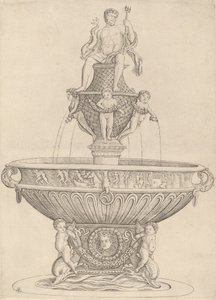 Springvand med statue af Neptun, ca. 14801485.