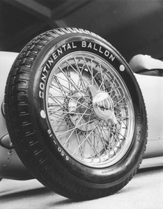 Forhjulet på en Auto-Union-racerbil fra 1911, ca. 1934-1935
