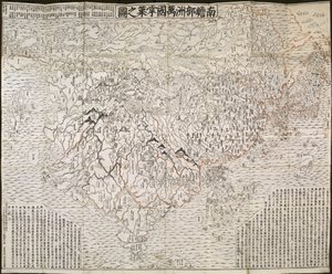 Det buddhistiske verdenskort, 1710 af Zuda Rokashi Hotan