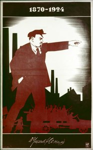 En rådsplakat til minde om B, I, Lenin ville A, Strakhov af Frederick (attr. to) Barnard