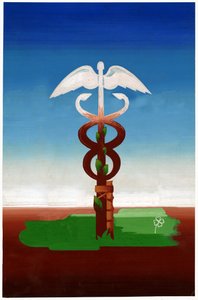 En caduceus, som 1930 af . .