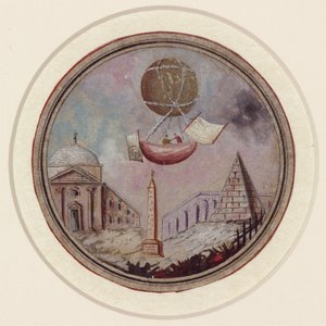 En tidlig ballonflyvningskatastrofe, ca. 1785 af Frederick (attr. to) Barnard