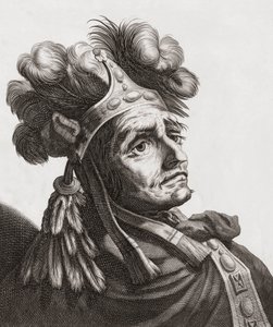 Atahualpa, inkaernes sidste kejser. Portræt. af . .