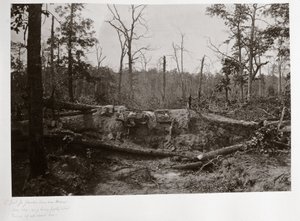 Battlefield of New Hope Church, Georgia, USA af Ferdinand Georg Waldmuller