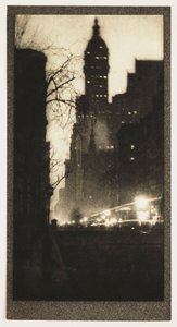 Broadway om natten, ca 1905 af John Pardon