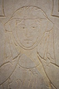 Bourgogne, Lancharre, kommune Chapaize 71460. I kirken Notre Dame, Isabelle de Vauvry af . .
