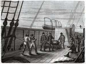 Kabel telegrafisk sous marin. Telegrafisk undersøisk kabel. af Frederick (attr. to) Barnard