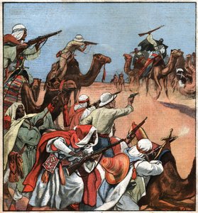 Kolonial konvoj i Maghreb. Fransk kolonikonvoj i Maghreb. af Ferdinand Georg Waldmuller