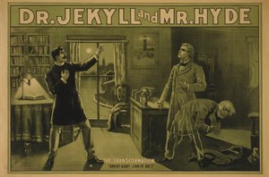 Dr. Jekyll og Mr. Hyde, ca. 1890 (farvelitografi)