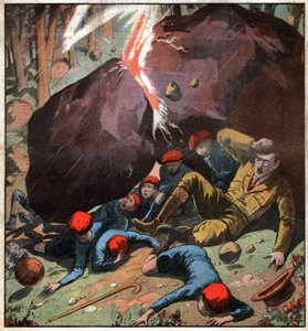 Børn ramt af lyn. Børn ramt af torden. af Ferdinand Georg Waldmuller
