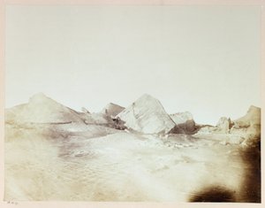 Arktisk ekspedition (1875-1876) af kaptajn George Nares (1831-1915): Floebergs, nær Floeberg Beach af Frederick (attr. to) Barnard