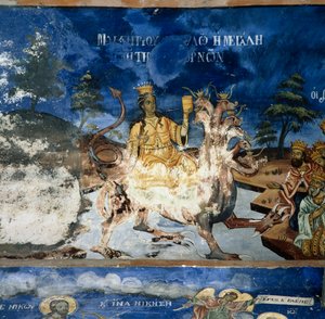 Fresco klosteret Timios Prodromos, Serres, Central Makedonien, Grækenland