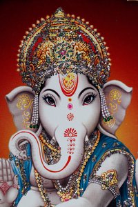 Ganesha eller Ganapati: den hinduistiske gud med elefanthoved.