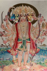 Hanuman, abeguden i hinduistisk mytologi. af . .