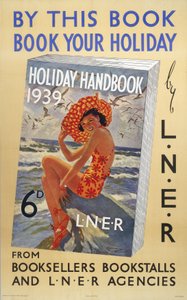 Holiday Handbook 1939", plakat fra LNER af Ferdinand Georg Waldmuller