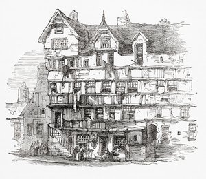 Huse i High Street, Edinburgh, Skotland af . .